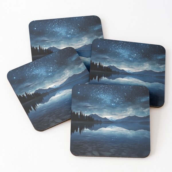 Item preview, Peaceful Lake With Spectacular Starlit Reflection designed and sold by Amberjays.