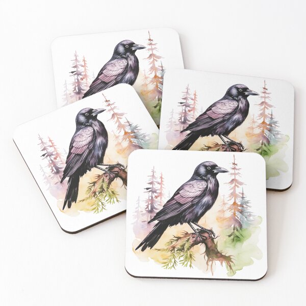 Item preview, Watercolor Crow Bird designed and sold by TheAnimalZ00.