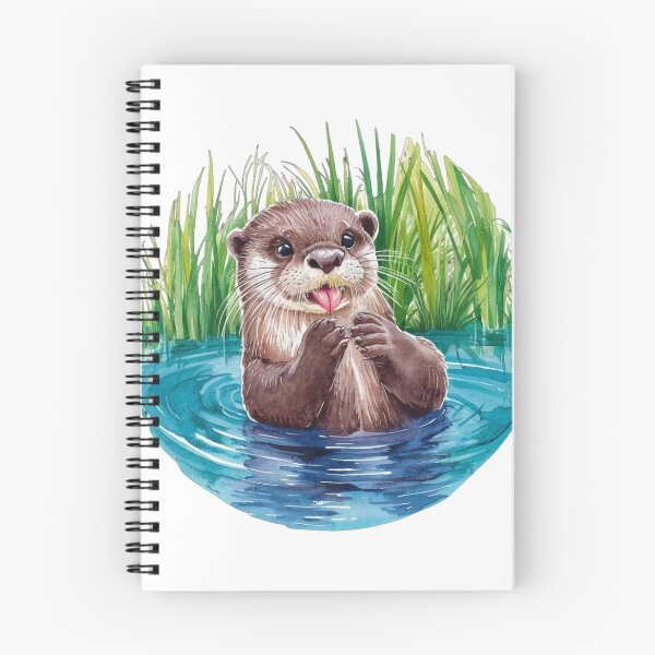 Item preview, Cute otter in the water designed and sold by ArtandSmile.