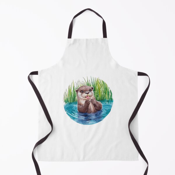 Item preview, Cute otter in the water designed and sold by ArtandSmile.
