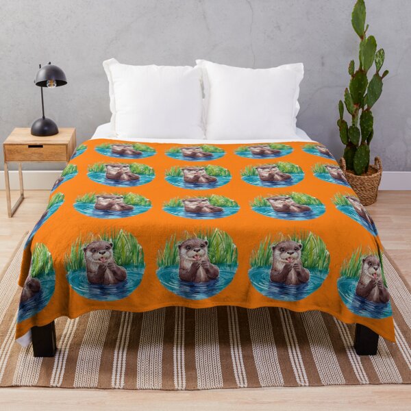 Item preview, Cute otter in the water designed and sold by ArtandSmile.
