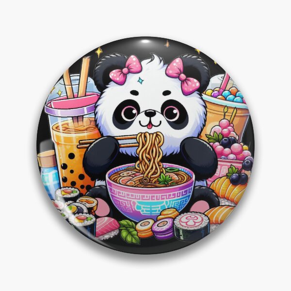 Item preview, Cute Panda Mukbang Feast | Kawaii Eating Adventure designed and sold by litchick1977.