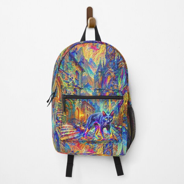 Item preview, Abstraction of castle and cat. DeepDream center designed and sold by blackhalt.