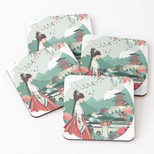 Item preview, Elegance Amidst Serenity: A Traditional Korean Scene designed and sold by EmpressKorea.
