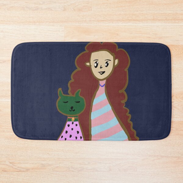 Item preview, Little girl with her lovely cat clip art  designed and sold by SunbeamMoon111.