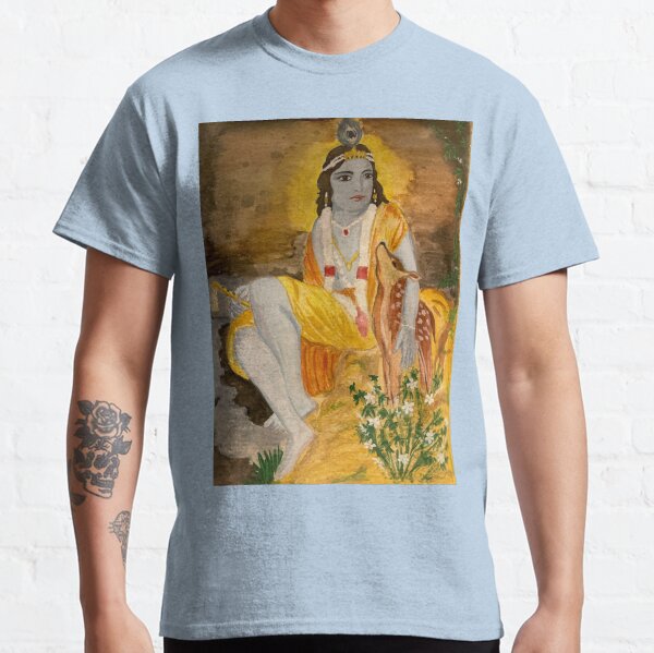 Item preview, Krishna in watercolor  designed and sold by Daruma786.