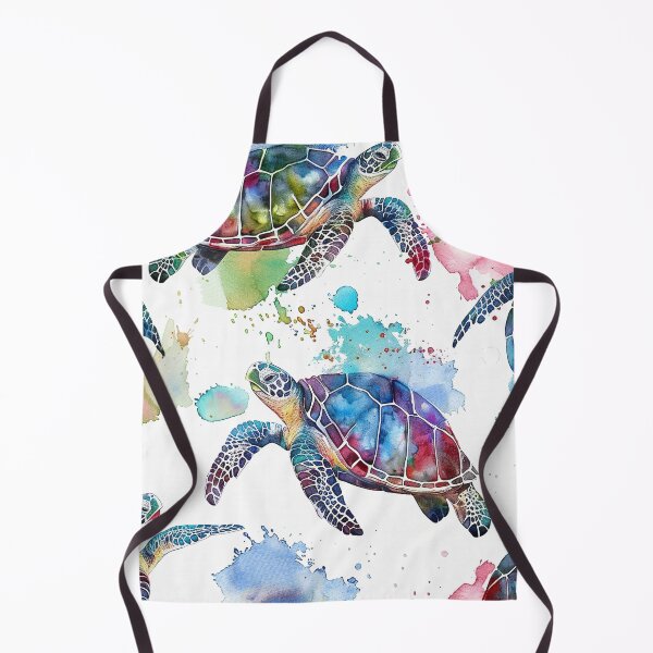 Item preview, Colorful sea turtles art watercolor designed and sold by Inktown.