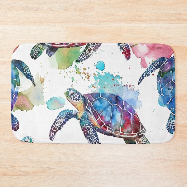 Item preview, Colorful sea turtles art watercolor  designed and sold by Inktown.
