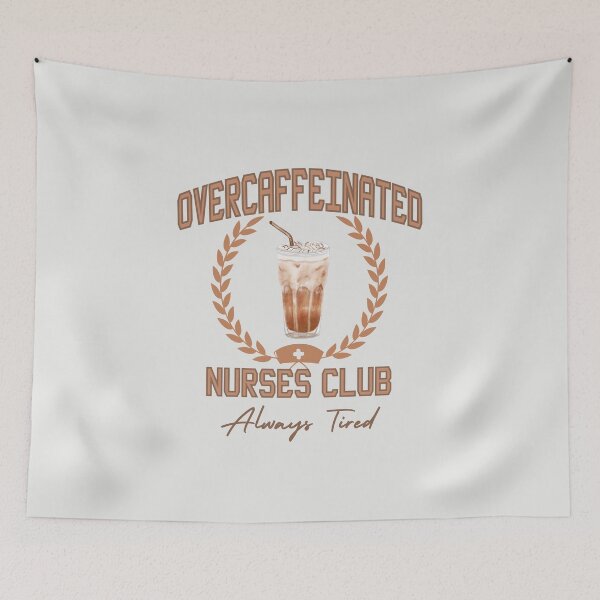Item preview, Funny Coffee Humor Overcaffeinated Medical Student Joke Registered Nurse designed and sold by LEILA ART SPACE.