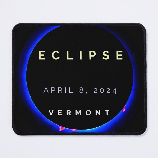 Item preview, Total Solar Eclipse 2024 sun moon totality ring of fire Burlington Vermont from my photo designed and sold by AuroraXGreen.