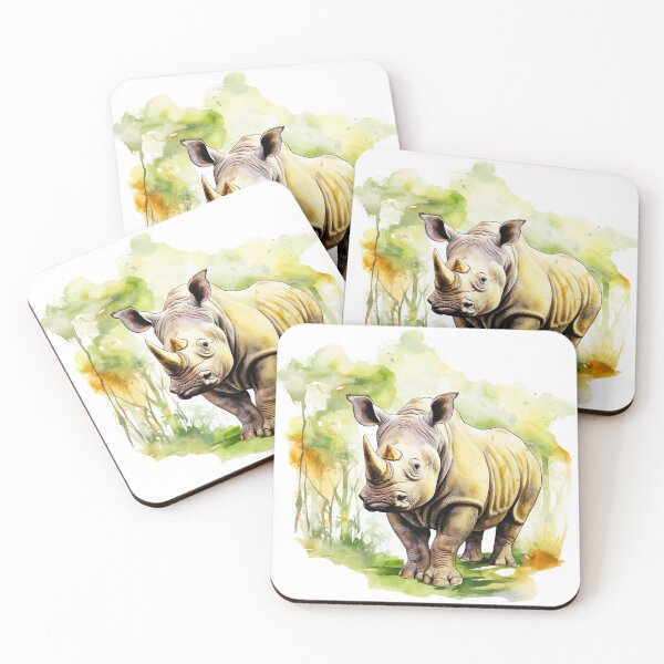 Item preview, Watercolor Rhinoceros designed and sold by TheAnimalZ00.