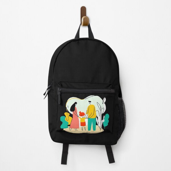 Item preview, Happy family in park with line drawing designed and sold by mando24895.