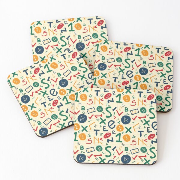 Item preview, A seamless pattern of handwritten math symbols on light background   designed and sold by pmdcreations.