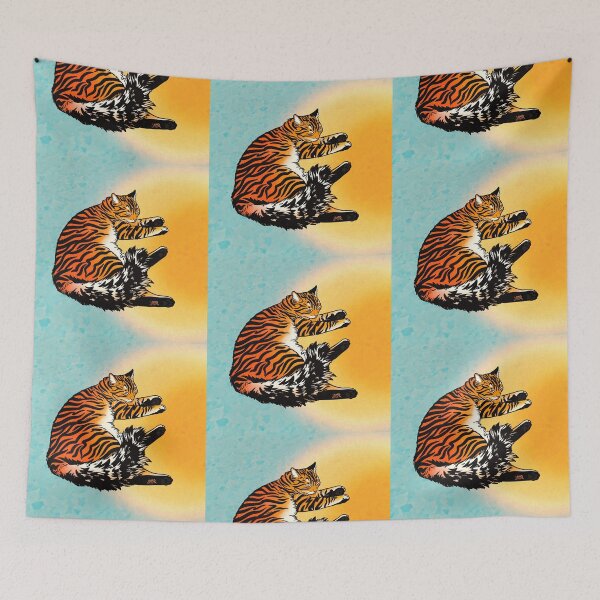 Item preview, Fluffy Resting Tiger designed and sold by jastinamor.