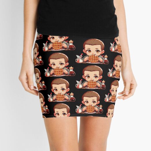 Item preview, Adorable Eleven Stranger things eating waffles designed and sold by ArtandSmile.