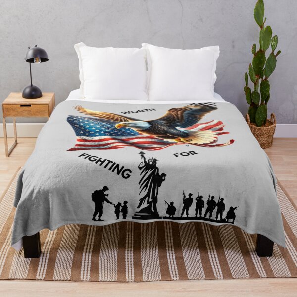 Item preview, Eagle Soars with Flag: Bravery Embodied designed and sold by ValorVerse.