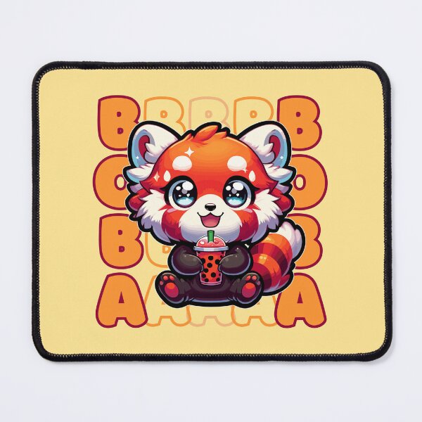 Item preview, Cute Red Panda with Boba designed and sold by ParenthoodPuns.