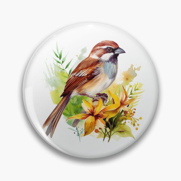 Artikelvorschau, Aquarell Spatz Vogel entworfen und verkauft von TheAnimalZ00.
