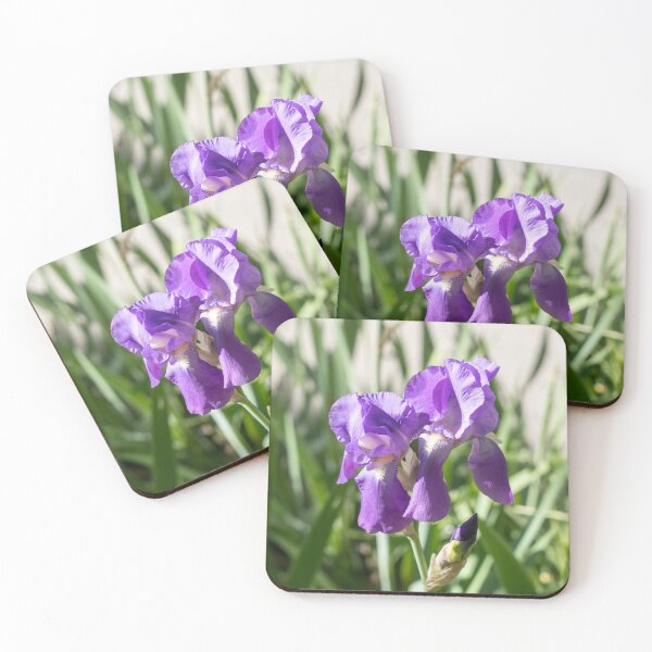 Item preview, Amethyst Purple Iris Blooms at the Garden Edge designed and sold by Georgia Mizuleva.