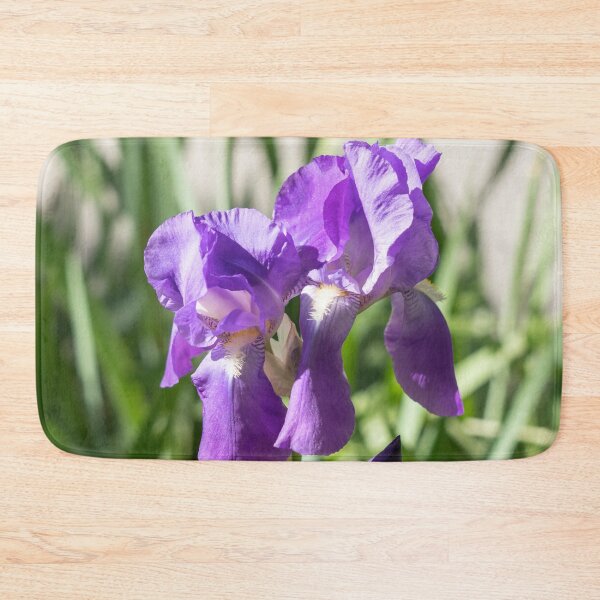 Item preview, Amethyst Purple Iris Blooms at the Garden Edge designed and sold by Georgia Mizuleva.
