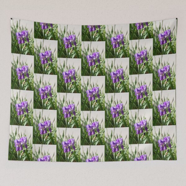 Item preview, Amethyst Purple Iris Blooms at the Garden Edge designed and sold by Georgia Mizuleva.