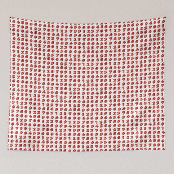 Item preview, red numbers sticker designed and sold by Numbers-Art.
