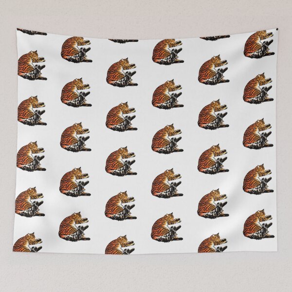 Item preview, Fluffy Resting Tiger II designed and sold by jastinamor.