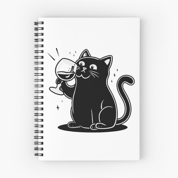 Item preview, Black Cat Drinking Wine designed and sold by Timegraf.
