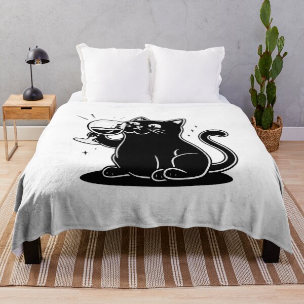 Item preview, Black Cat Drinking Wine designed and sold by Timegraf.