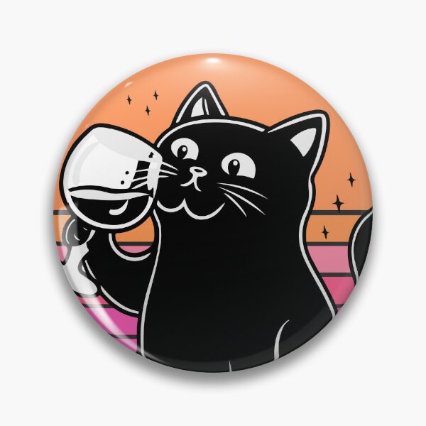 Item preview, Black Cat Drinking Wine designed and sold by Timegraf.