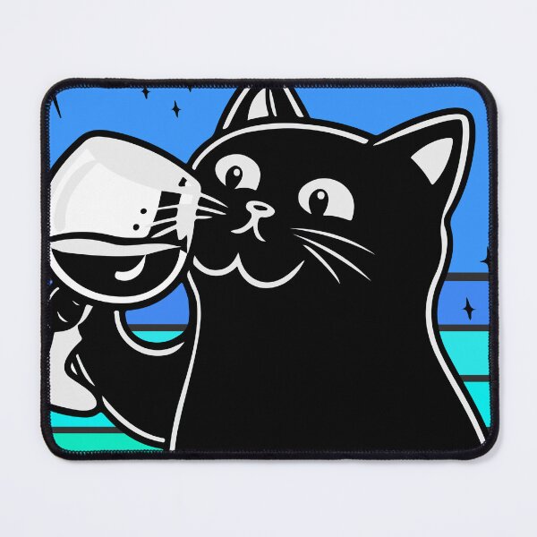 Item preview, Black Cat Drinking Wine designed and sold by Timegraf.