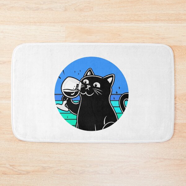 Item preview, Black Cat Drinking Wine designed and sold by Timegraf.