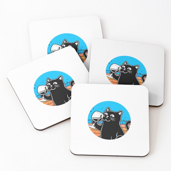 Item preview, Black Cat Drinking Wine designed and sold by Timegraf.