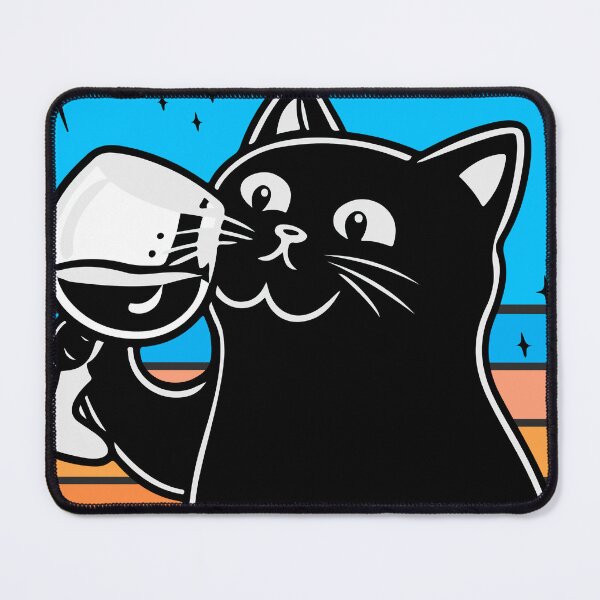 Item preview, Black Cat Drinking Wine designed and sold by Timegraf.