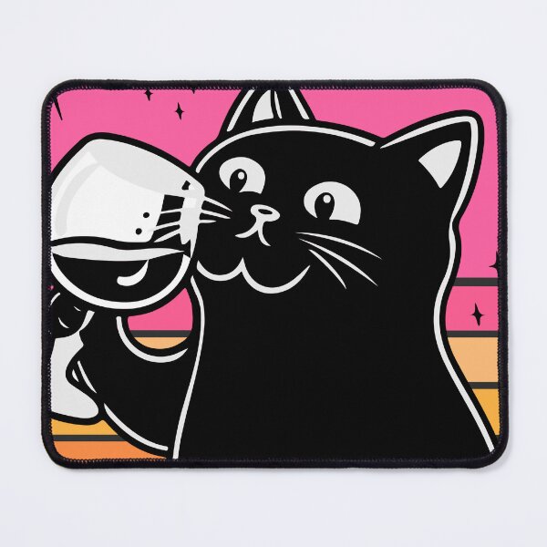 Item preview, Black Cat Drinking Wine designed and sold by Timegraf.