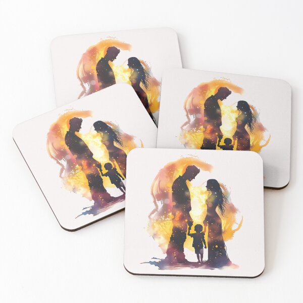 Item preview, Happy family under the moon designed and sold by mando24895.