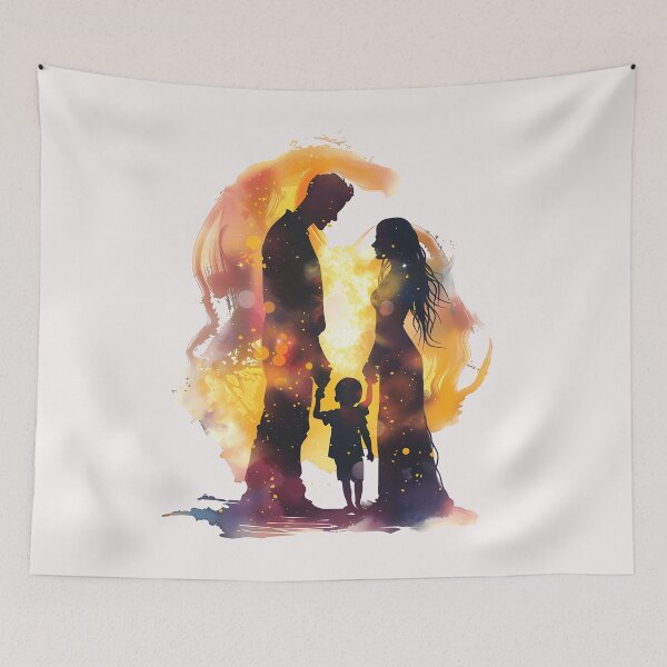 Item preview, Happy family under the moon designed and sold by mando24895.