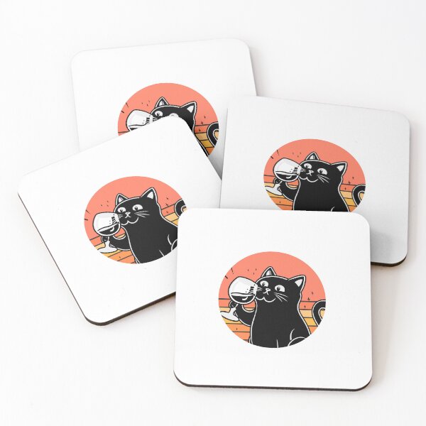 Item preview, Black Cat Drinking Wine designed and sold by Timegraf.