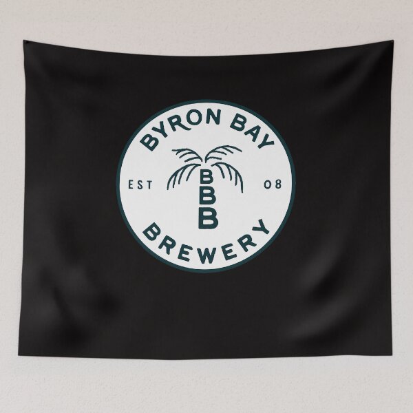 Item preview, Byron Bay Logo (White) Fitted T-Shirt designed and sold by ReneMartel3.