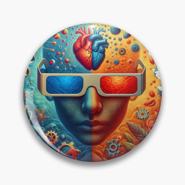 Item preview, Unity of Heart and Mind in 3D designed and sold by GestaltTees.