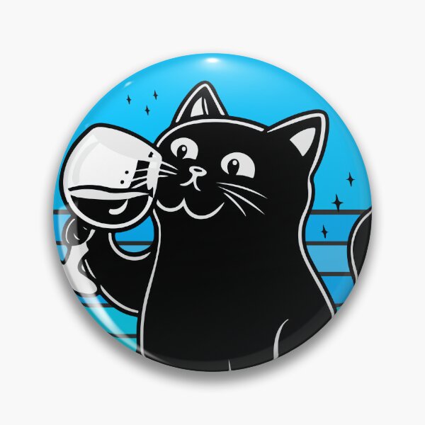 Item preview, Black Cat Drinking Wine designed and sold by Timegraf.
