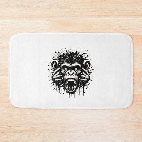 Item preview, Monkey Head Black Inkblot Design designed and sold by danny-Dsign.