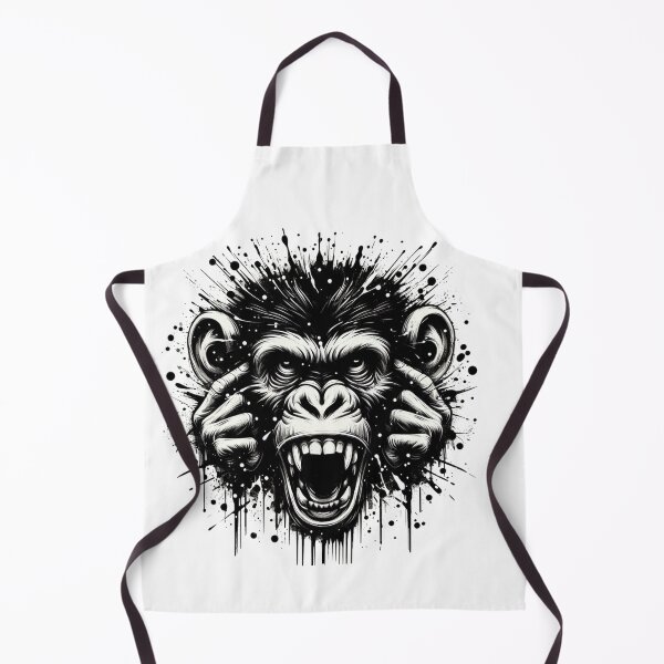 Item preview, Monkey Head Black Inkblot Design designed and sold by danny-Dsign.