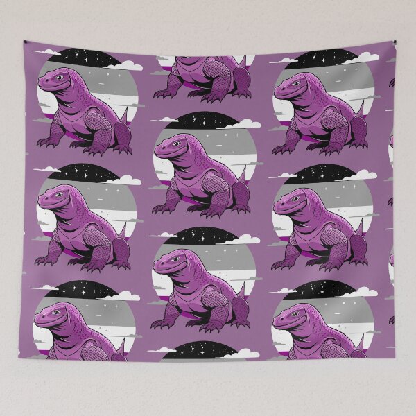 Item preview, Asexual Pride Komodo Dragon  designed and sold by Ghost on Toast.