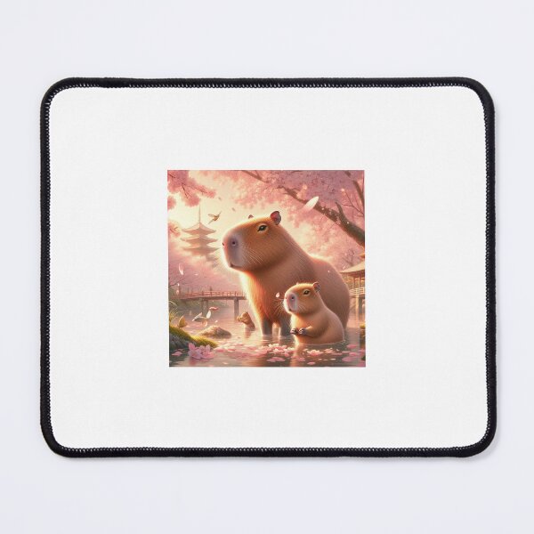 Item preview, Capybara and Cheery Blossom-Series1-1 designed and sold by Capybara Art Lover.