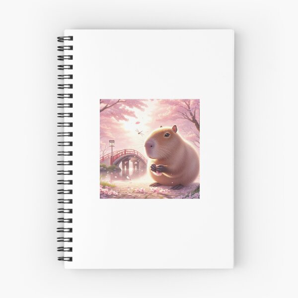 Item preview, Capybara and Cheery Blossom-Series1-2 designed and sold by Capybara Art Lover.