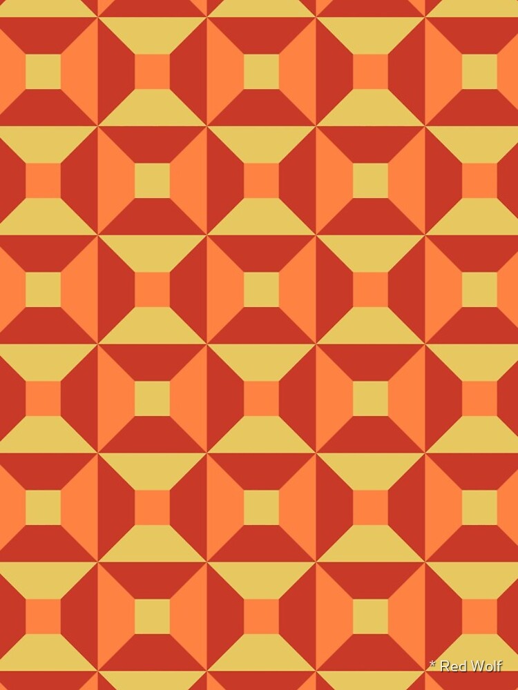 Geometric Pattern: Square Check: Summer by redwolfoz