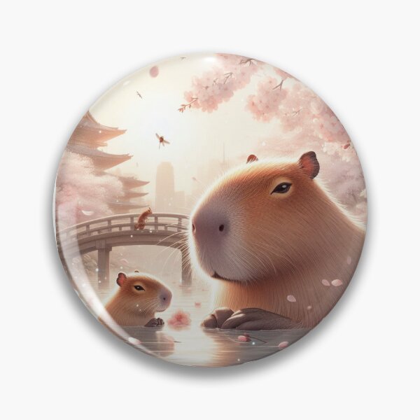Item preview, Capybara and Cheery Blossom-Series1-3 designed and sold by Capybara Art Lover.