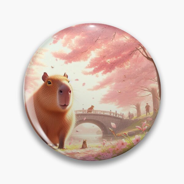 Item preview, Capybara and Cheery Blossom-Series1-4 designed and sold by Capybara Art Lover.