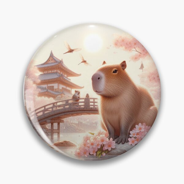 Item preview, Capybara and Cheery Blossom-Series1-5 designed and sold by Capybara Art Lover.